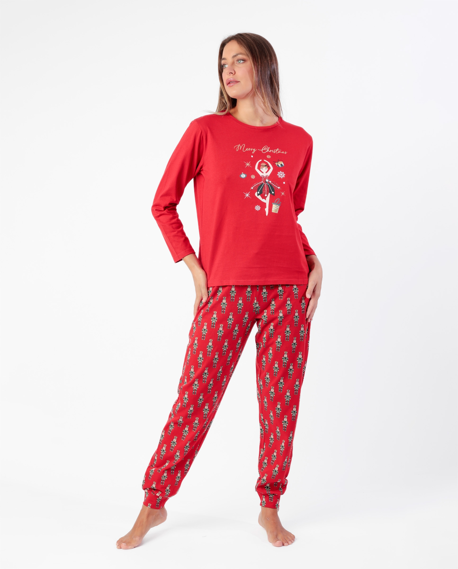 Le pyjama manches longues rouge