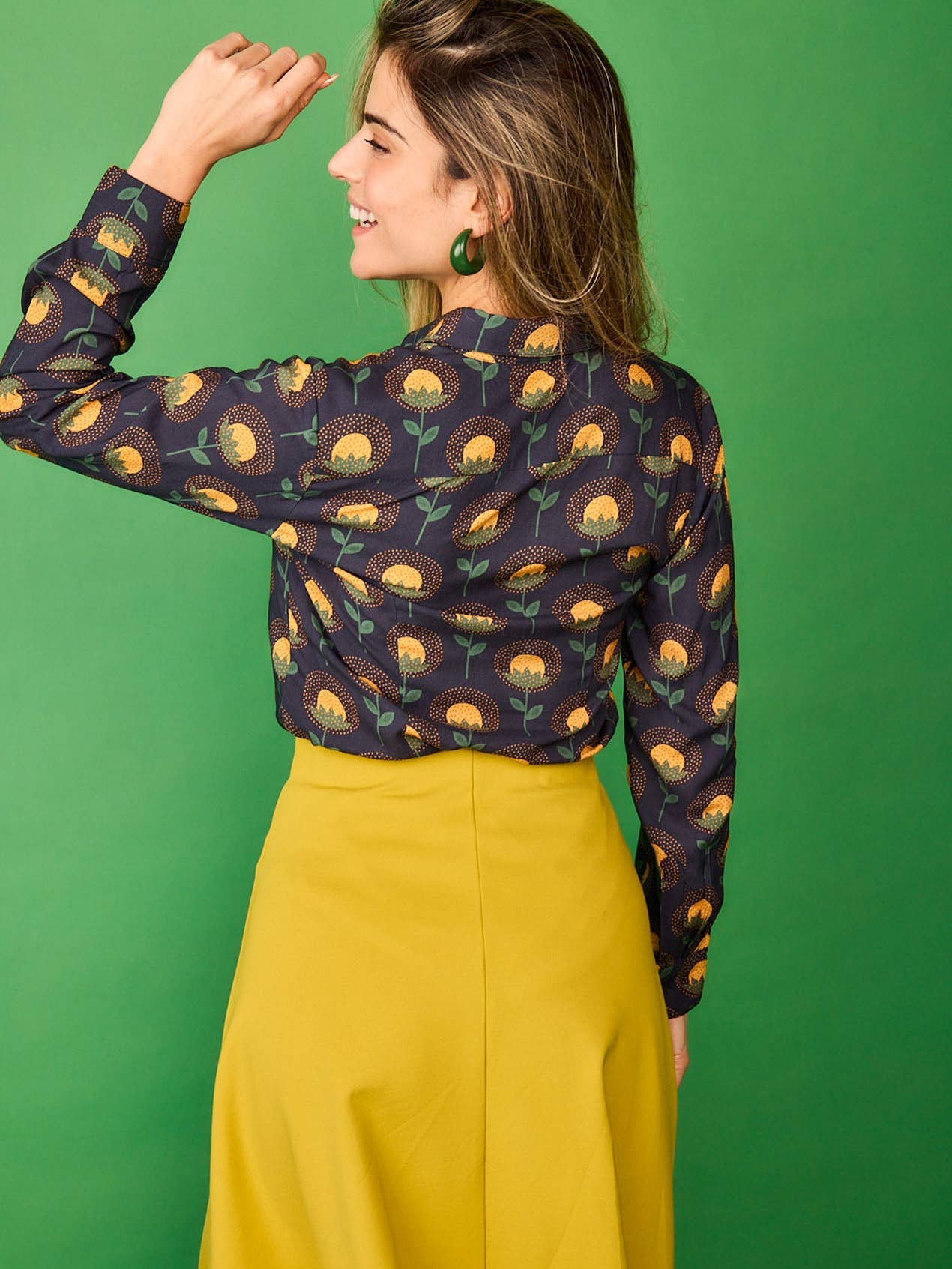 Chemise à motifs floraux