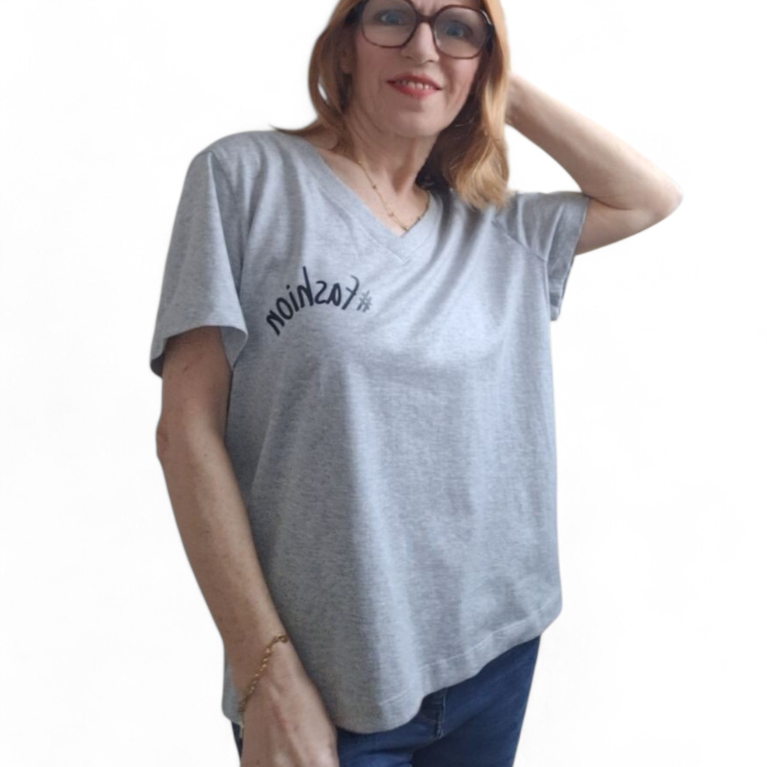 T-shirt gris femme