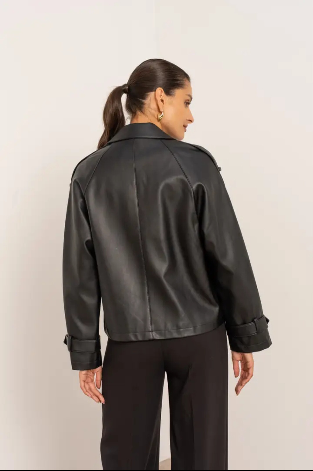 Veste en cuir vegan