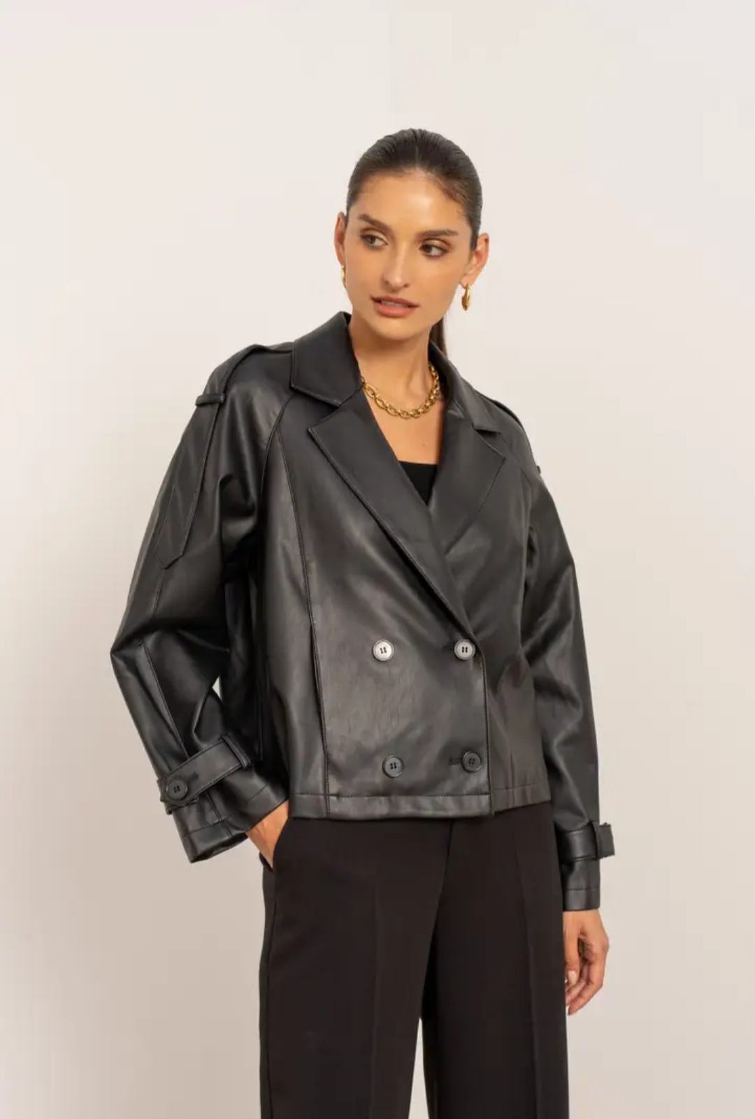 Veste en cuir vegan
