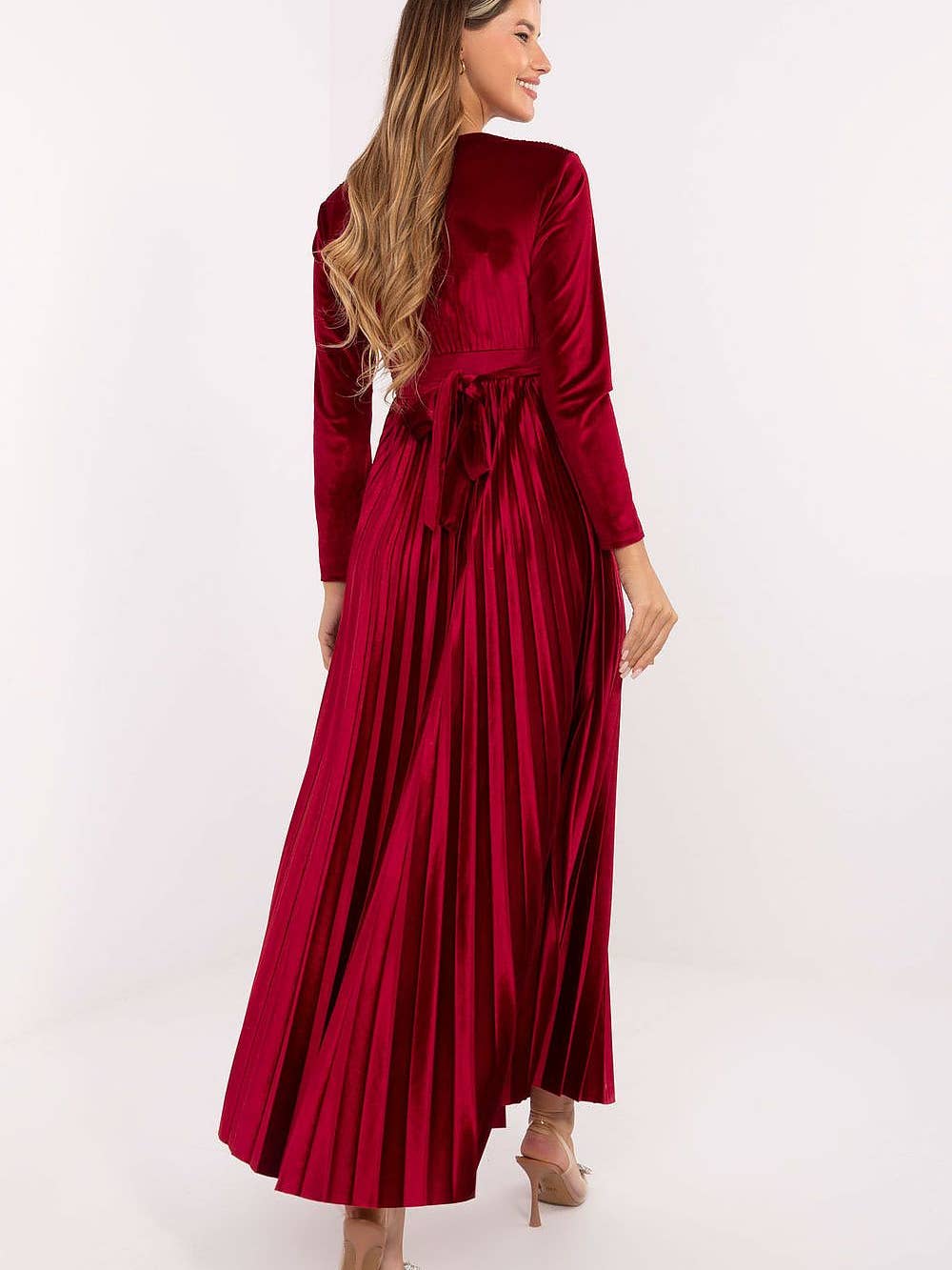 La robe de soirée plissée  longue