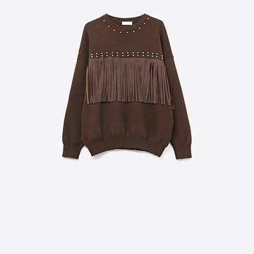 Pull avec franges sur le devant