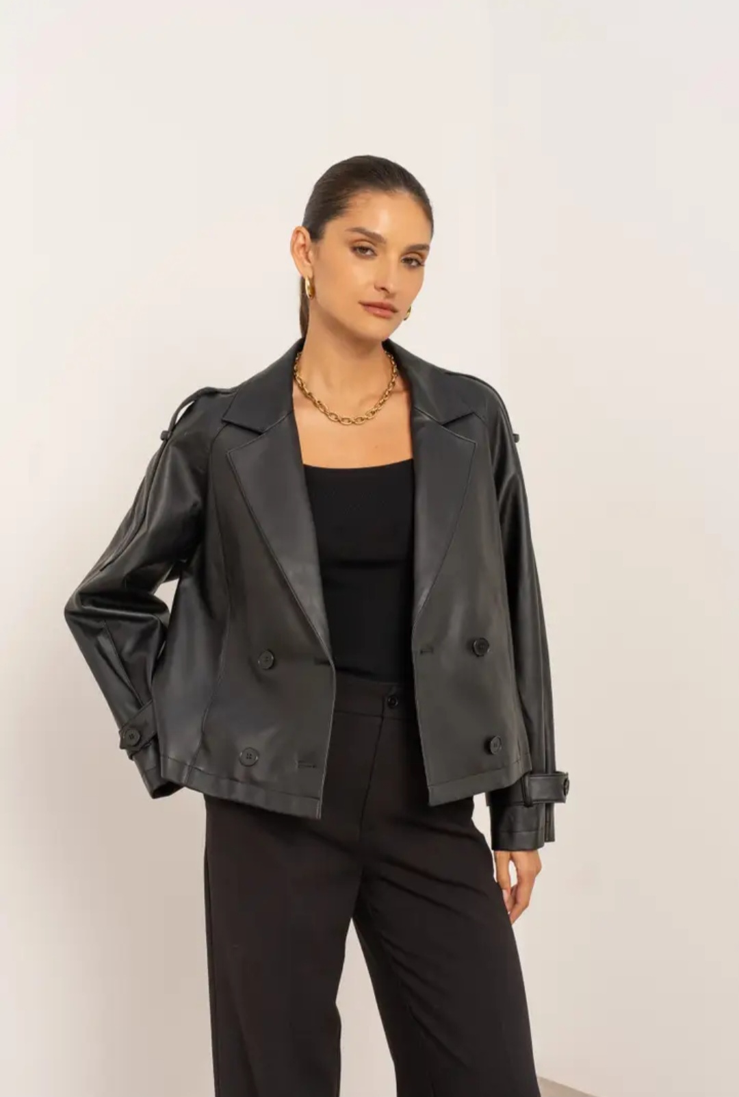 Veste en cuir vegan