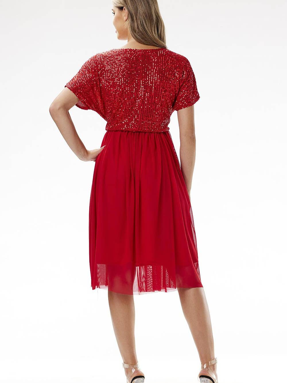 Robe de soirée paillettes et tulle