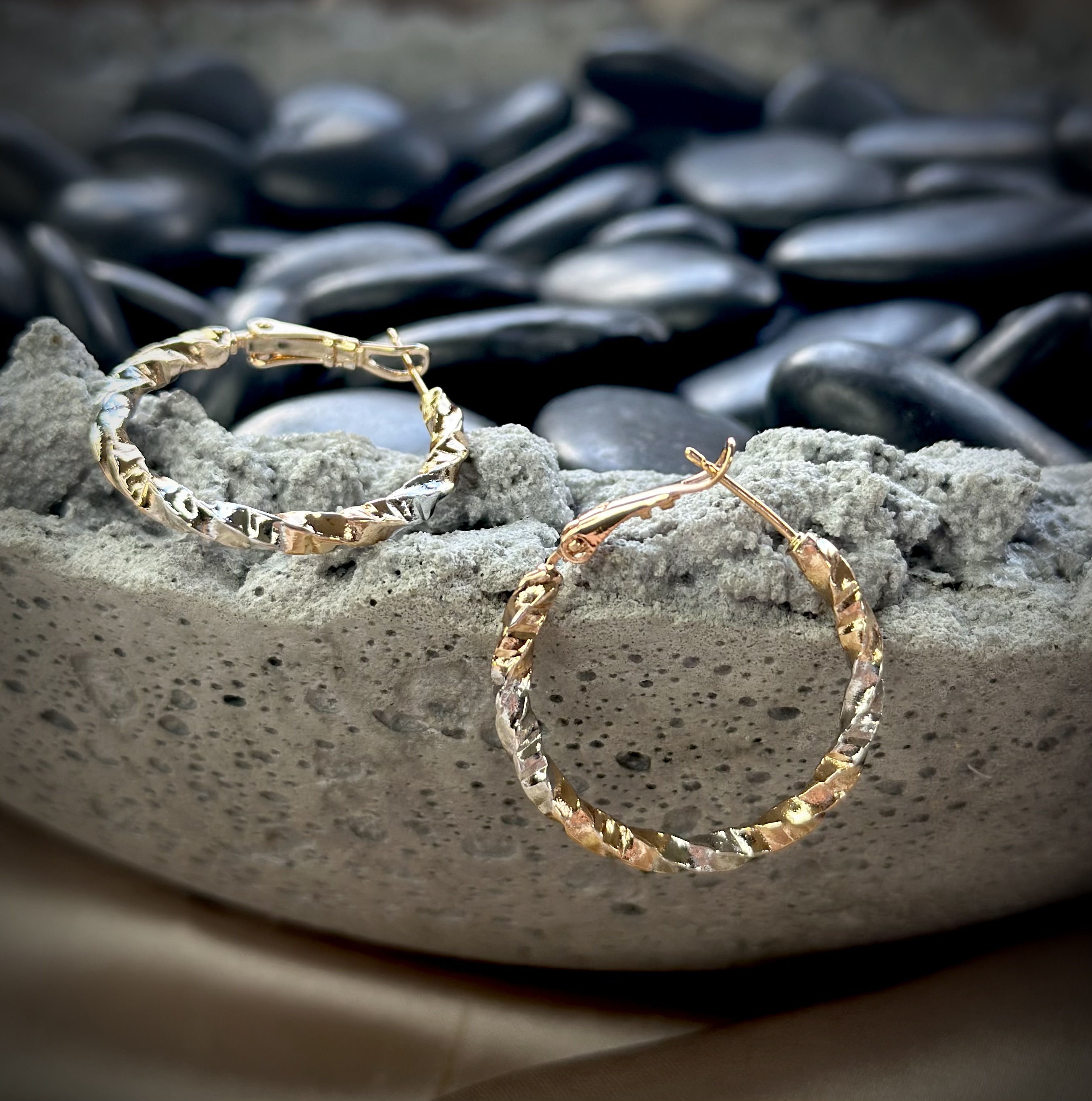 Apzeltīti auskari ''Gold&Silver''
