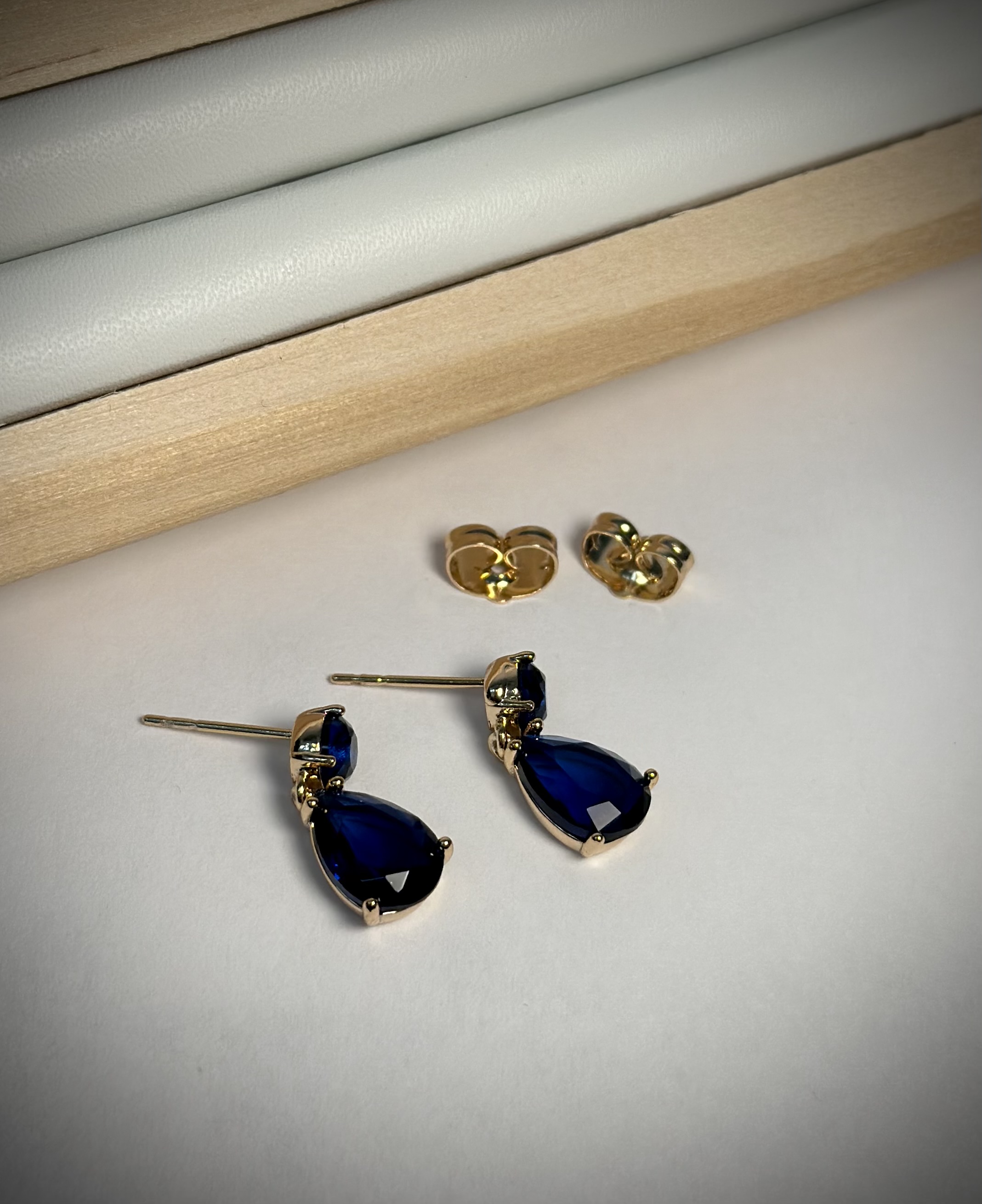 Apzeltīti auskari ''Blue drop''