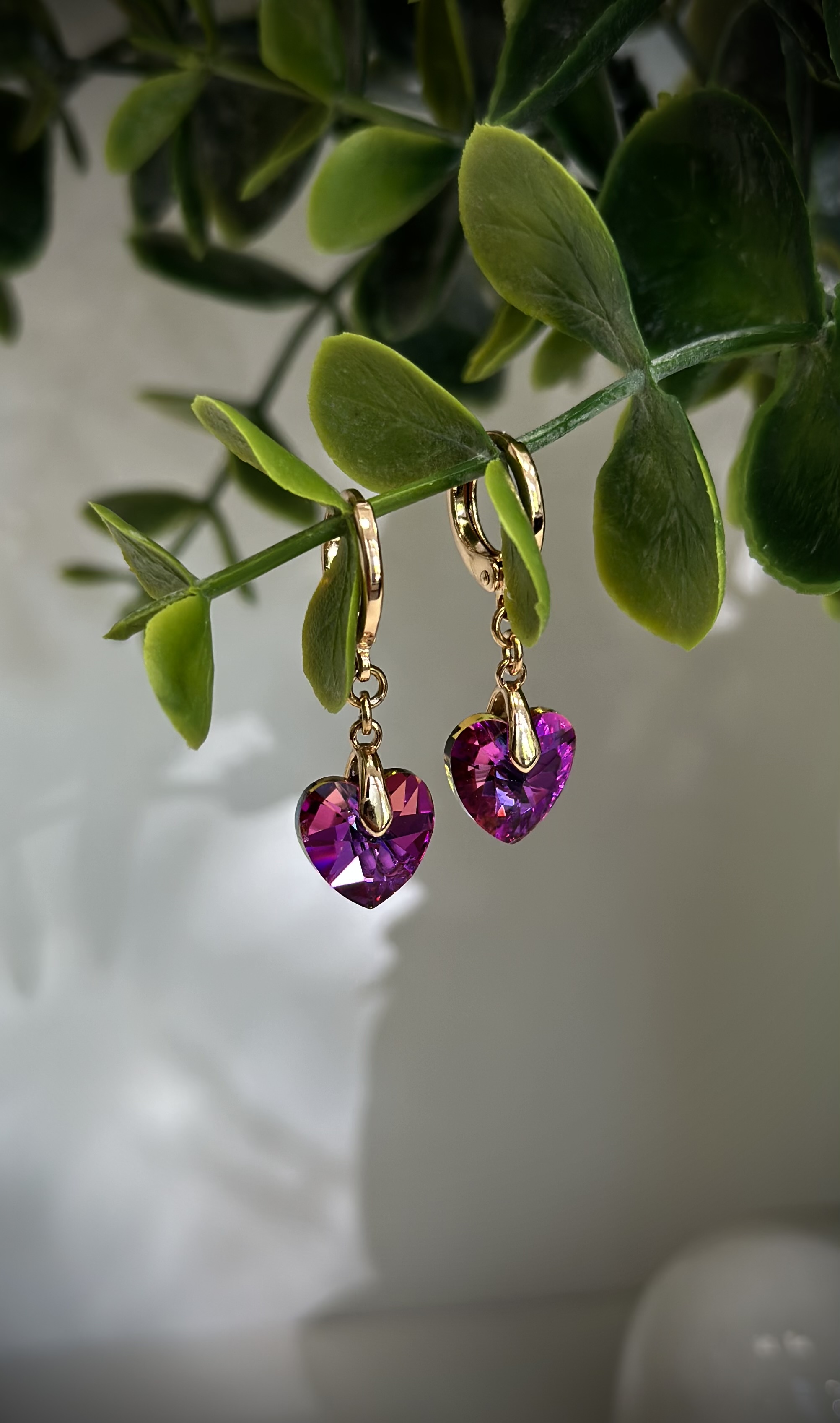 Auskari ''Violetā sirsniņa''