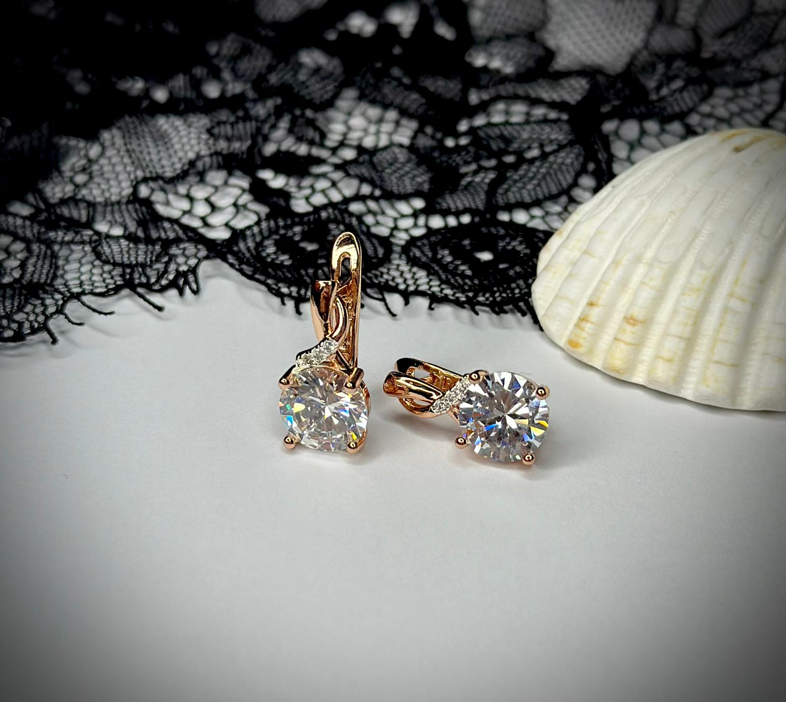Rose gold auskari ''Rozy''