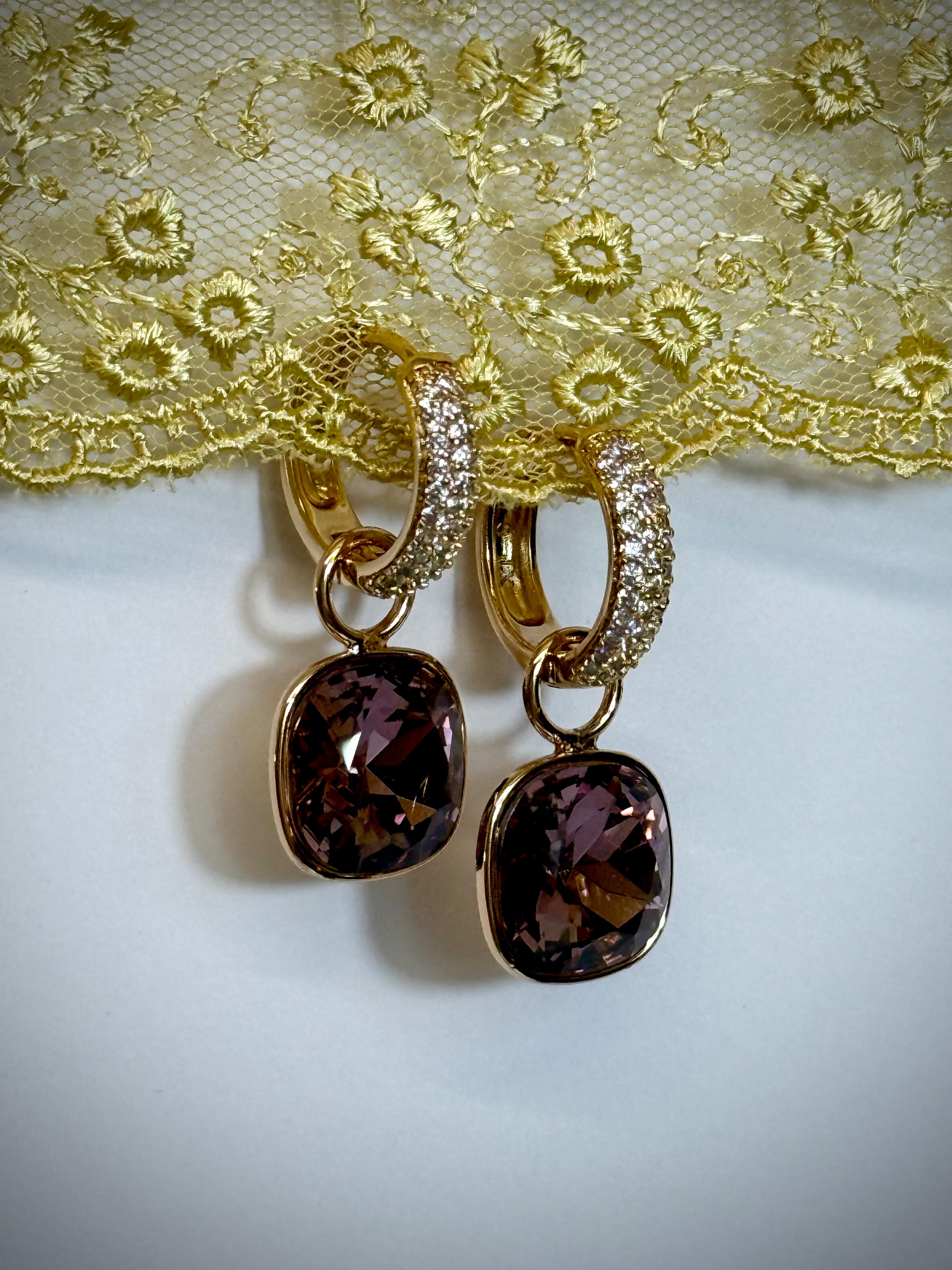 Auskari 2in1 ''Lux Violetie''