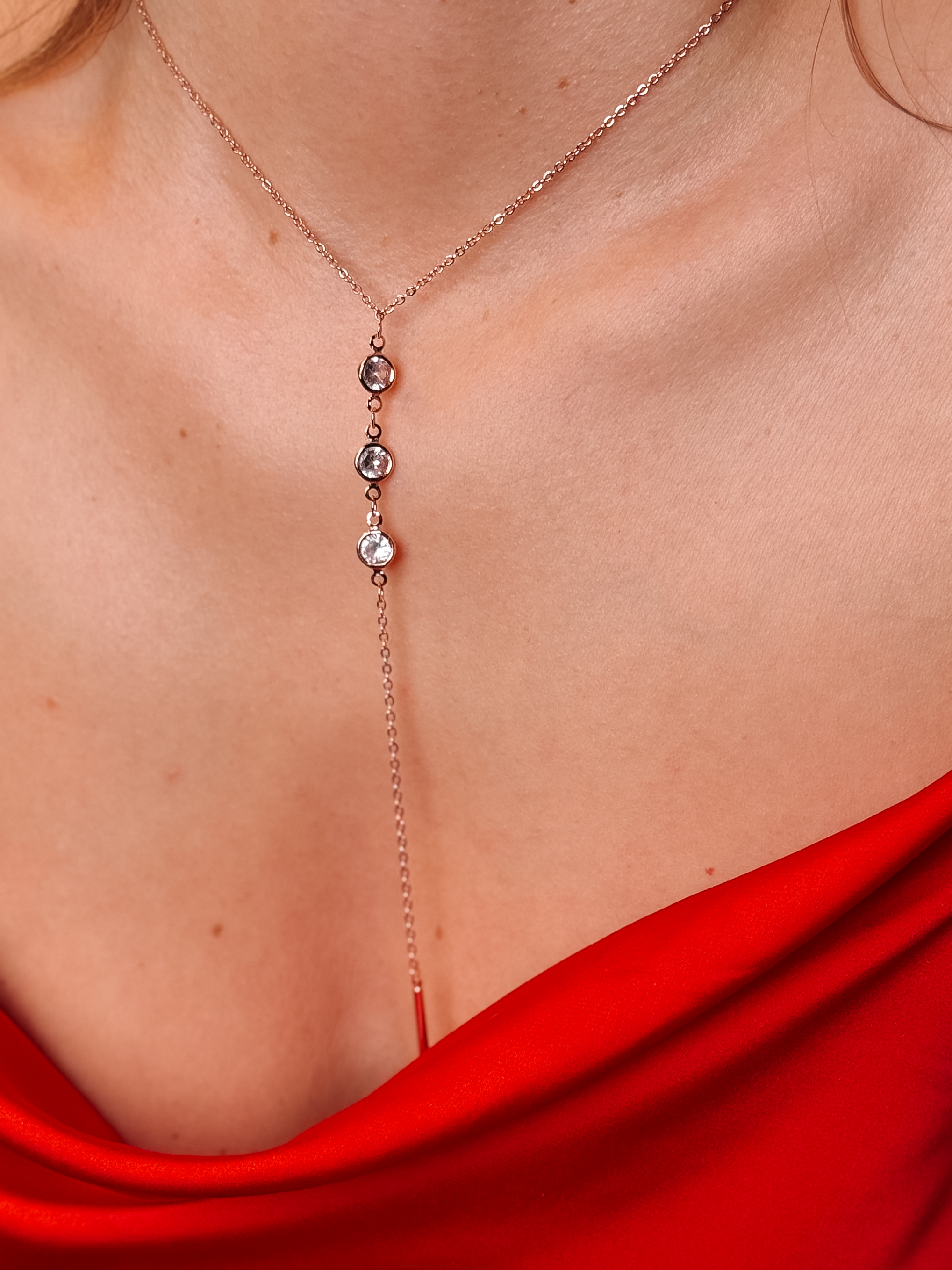 Rose Gold ķēdīte ''Red''