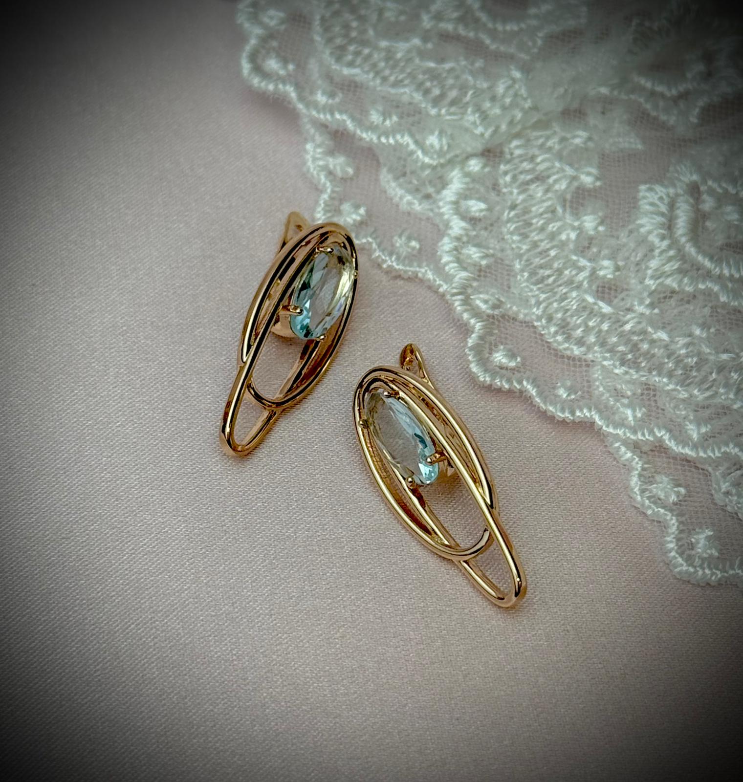 Auskari ''Rose blue''