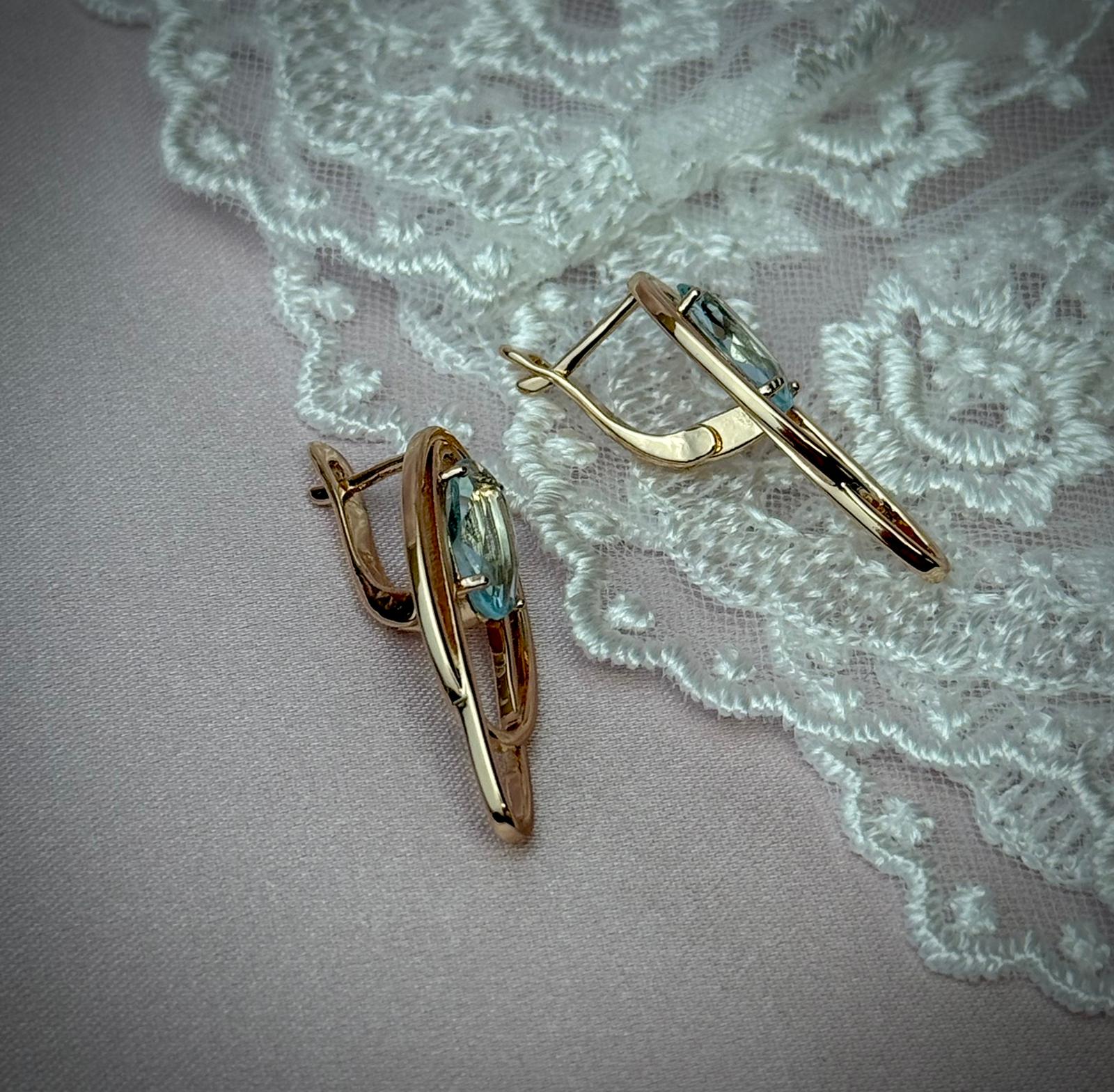 Auskari ''Rose blue''