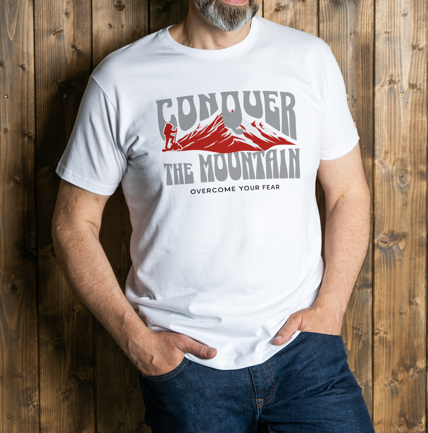 Conquer the mountain t-shirt