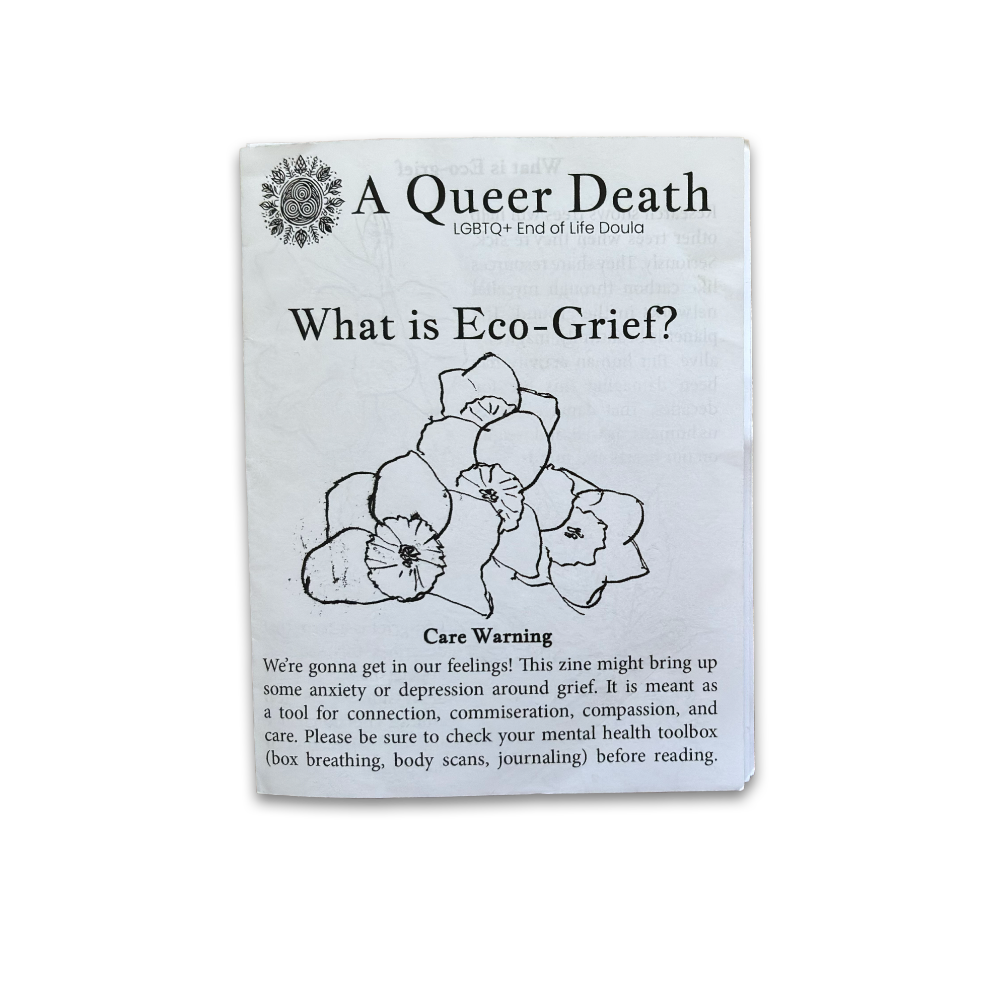 "What Is Eco-Grief" Physical Zine