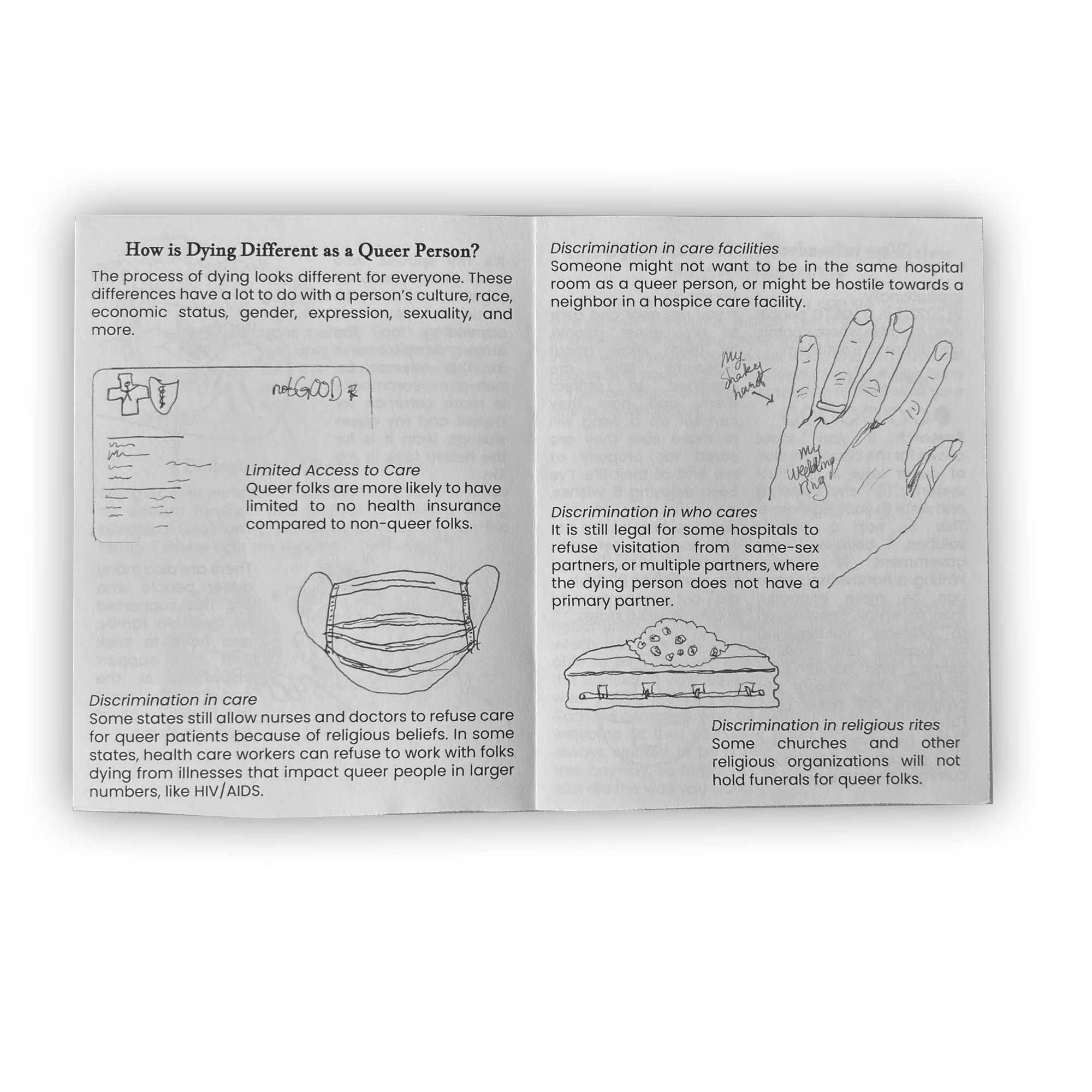 "Dying as a Queer Person" Physical Zine