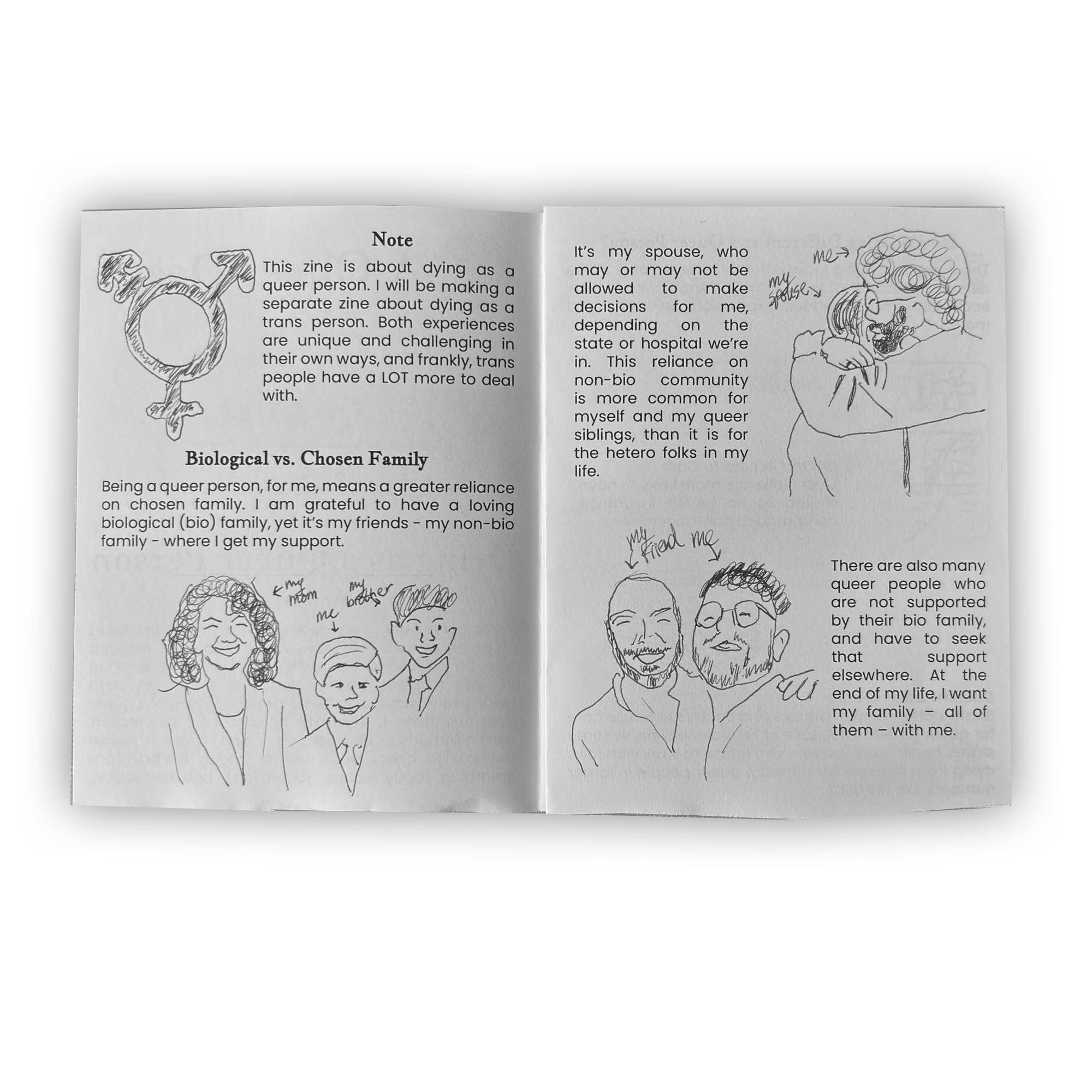 "Dying as a Queer Person" Physical Zine