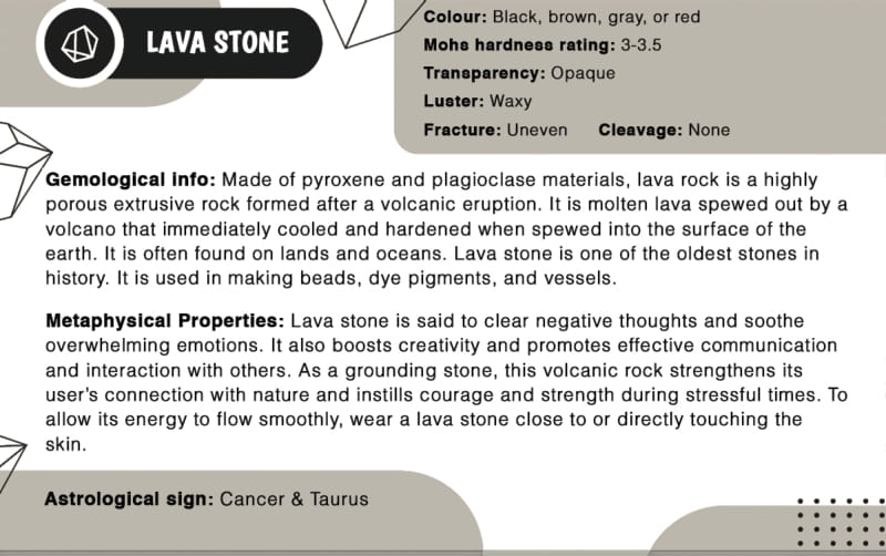 Black Volcanic Lava