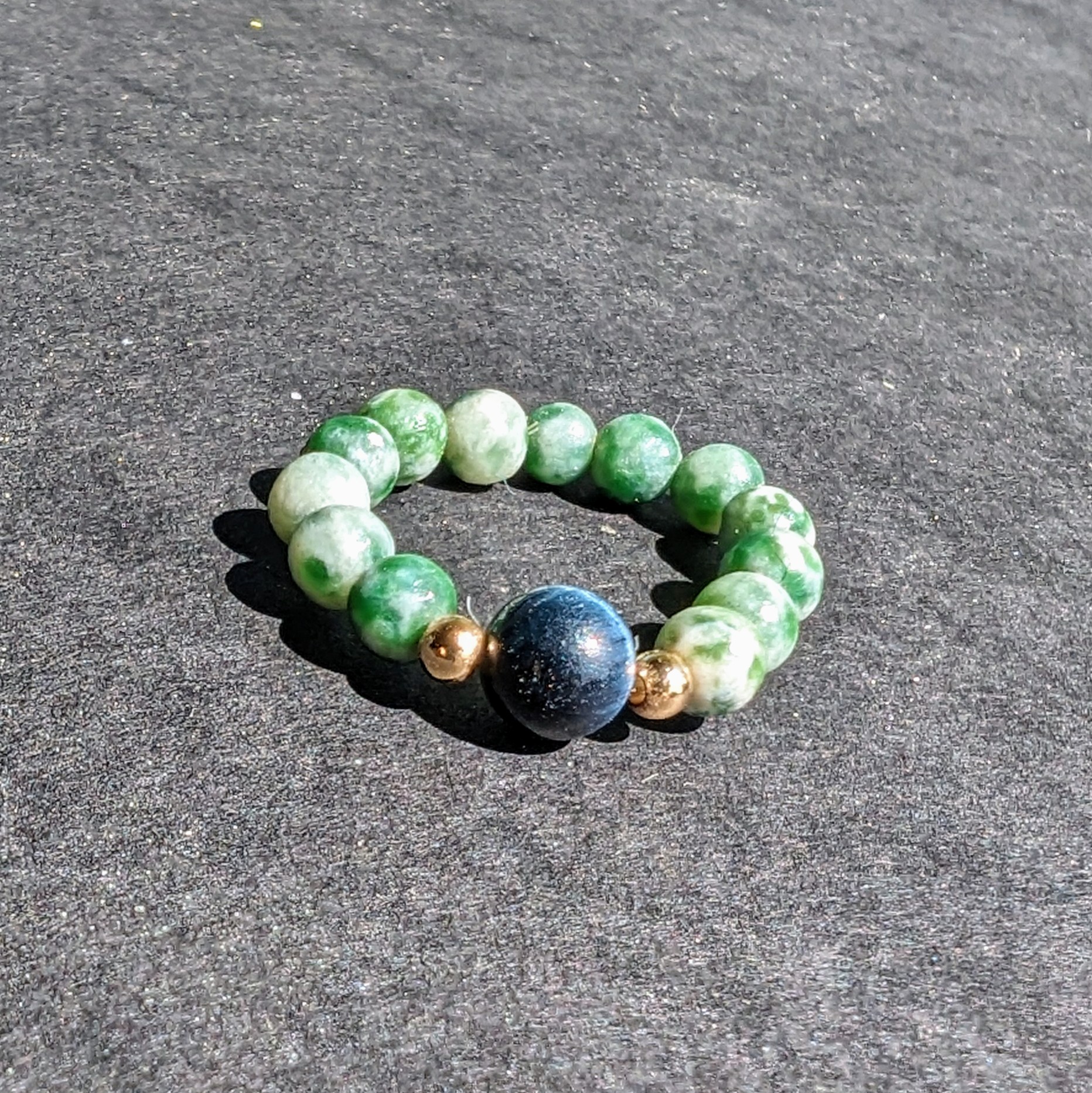 Green Spotted Jasper & Blue Tiger's Eye