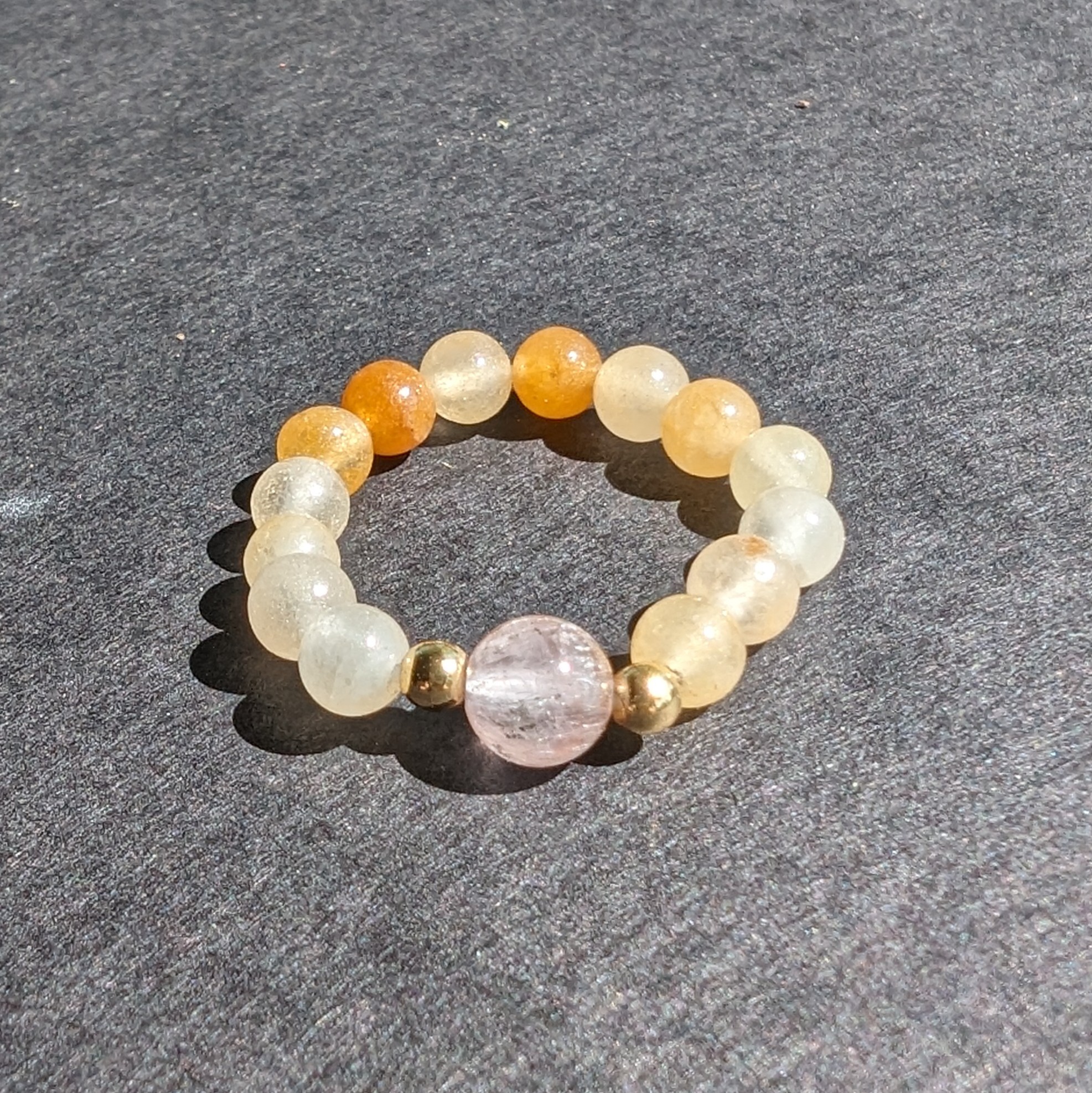 Orange/Yellow Aventurine  & Berry Quartz