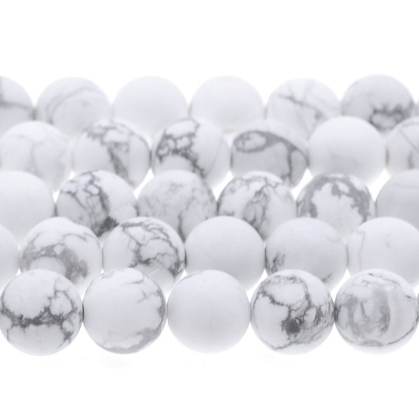 Black Onyx & Howlite Half & Half 8mm