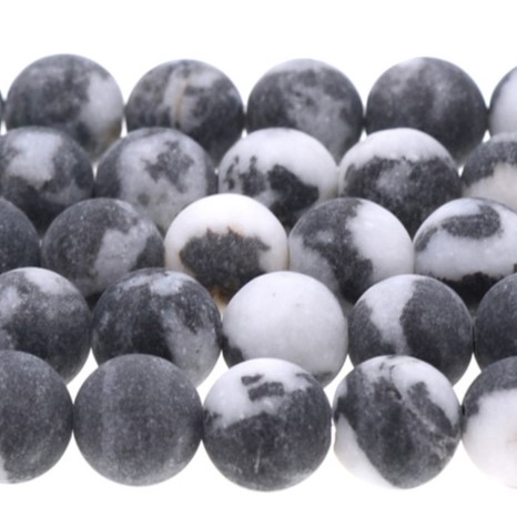 Berry Quartz, Black Zebra Jasper & Tree Charm