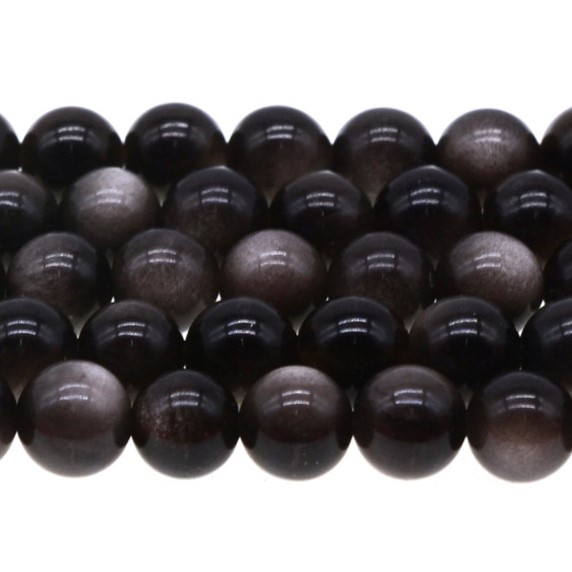 Howlite, Silver Sheen Obsidian & Zebra Jasper with Black Rhodium Kitten Charm