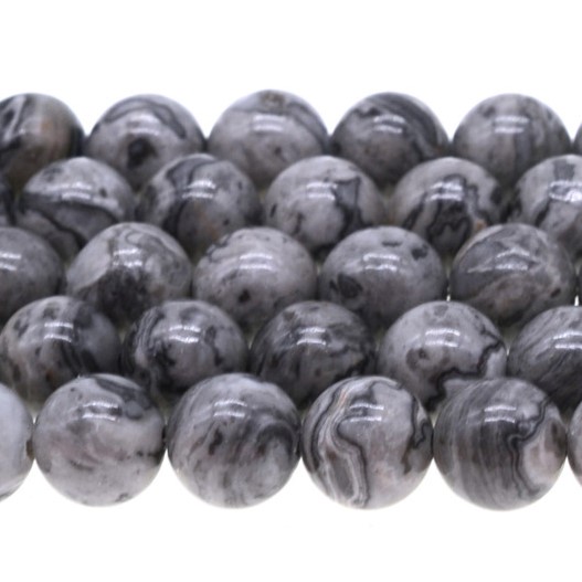 Black Onyx, Rose Quartz, Howlite Black Rhodium Charms 8mm Duo