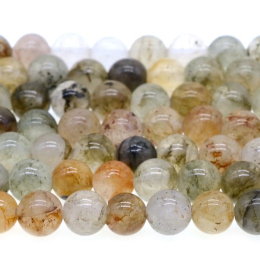 Green Phantom Quartz, Petrified Wood & Antique Brass Lotus Set