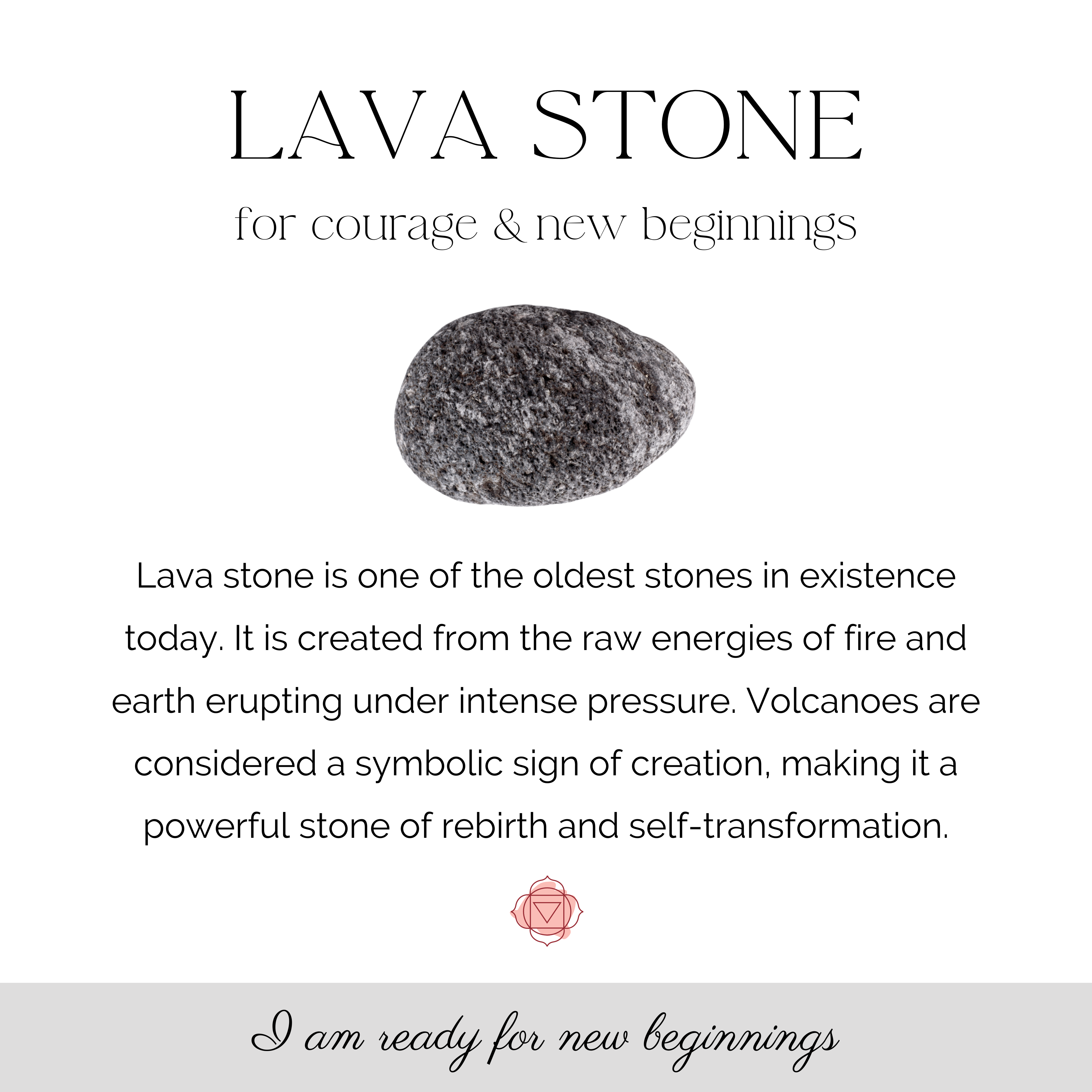 Rose Quartz & Volcanic Lava Half & Half