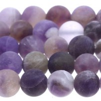 Amethyst Solid 8mm Frosted