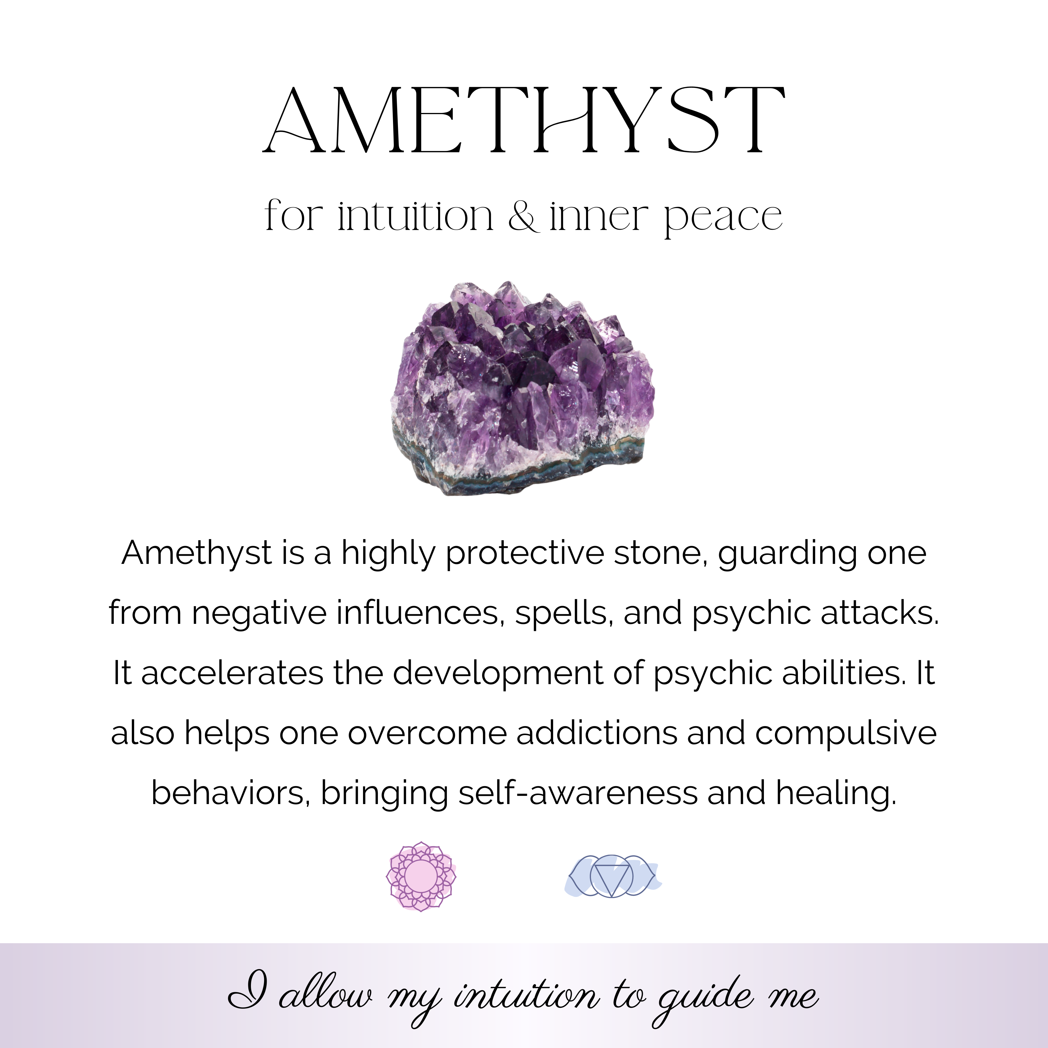 Amethyst 3 Bead Volcanic Lava Stone 8mm Frosted