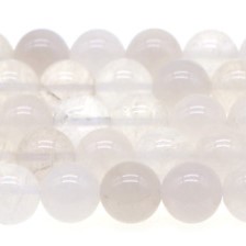 Angola Quartz & Peace Jasper Silver Volcanic Lava Stone 8mm