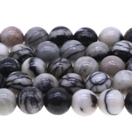 Black Line (Picasso) Jasper Solid 8mm Polished