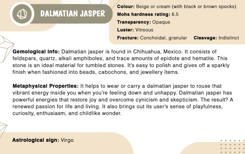 Dalmatian Jasper Solid 8mm Poilshed