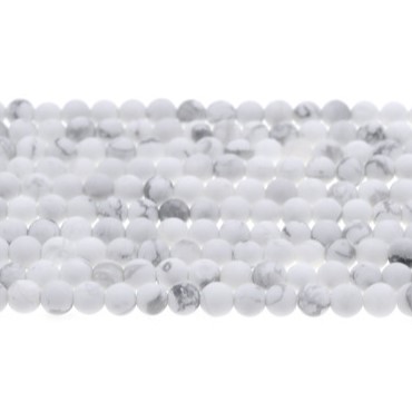 Howlite & 3 Bead Rose Gold Volcanic Lava Stone 4mm Polished