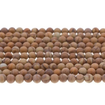 Petrified Wood Jasper Frosted 4-6mm