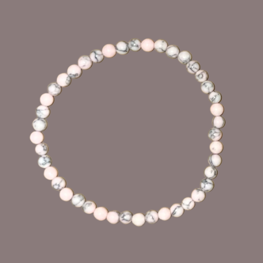 Pink Stabilized Turquoise Solid Polished  4mm