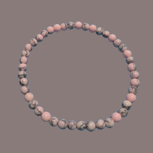 Pink Stabilized Turquoise Solid Polished  4mm