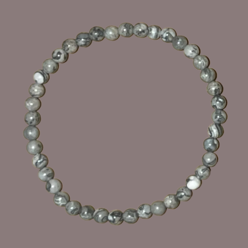 Grey Picture Jasper Solid 4mm Polished