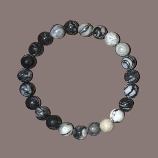 Black Line (Picasso) Jasper Solid 8mm Polished