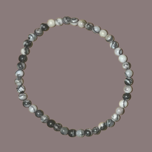 Black Line (Picasso) Jasper Solid 4mm Polished