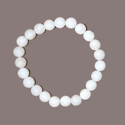 Arctic White Jade Solid 8mm Frosted