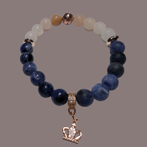 Pink Aventurine, Sodalite & Rose Gold Volcanic Lava Stone