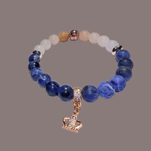 Pink Aventurine, Sodalite & Rose Gold Volcanic Lava Stone