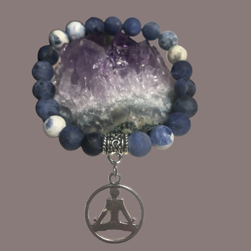 Sodalite & Meditation  Flat Charm