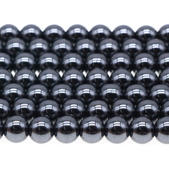 Half & Half Anklet Bracelet Hematite Polished and Frosted 4mm 