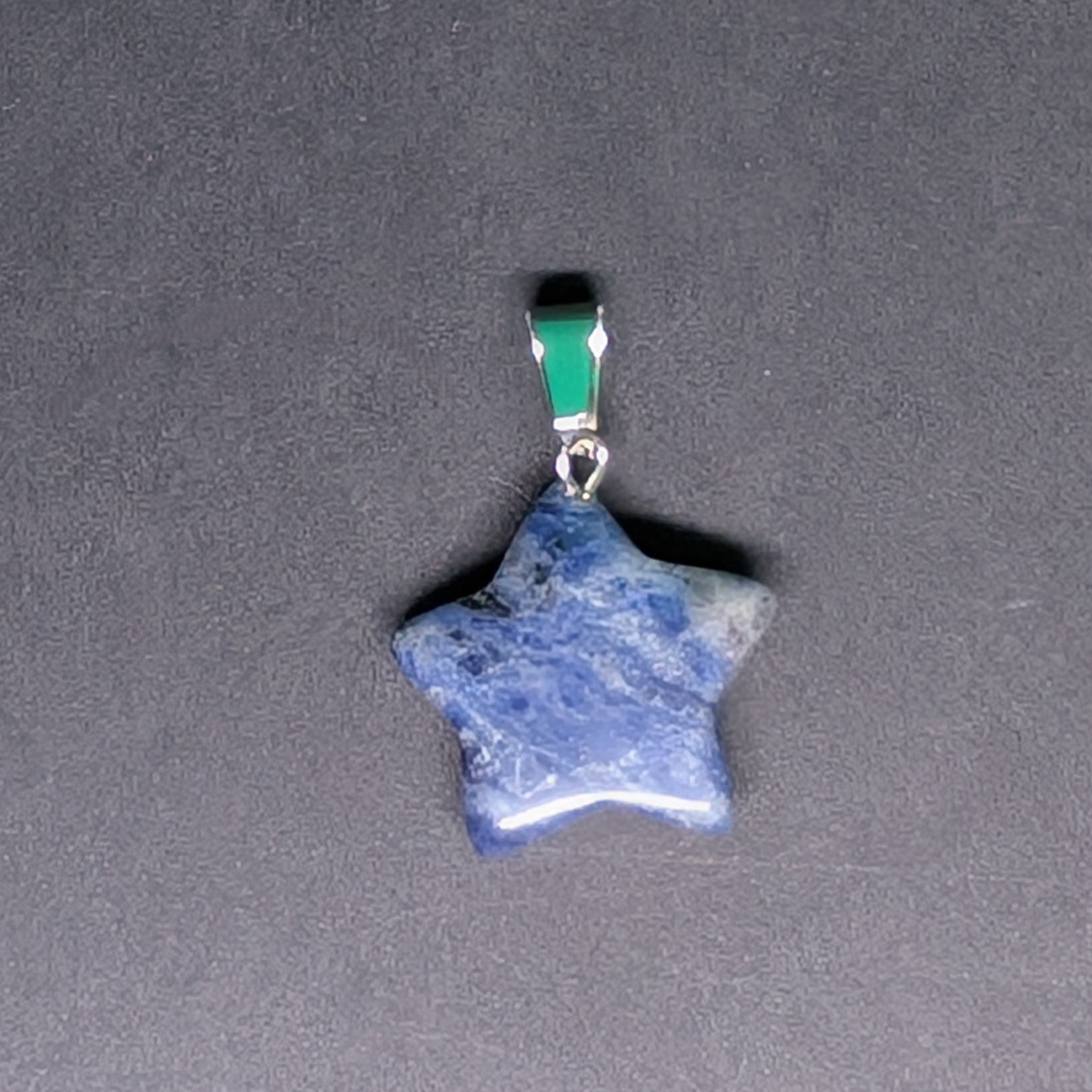 Hand-Carved Star Pendant Sodalite