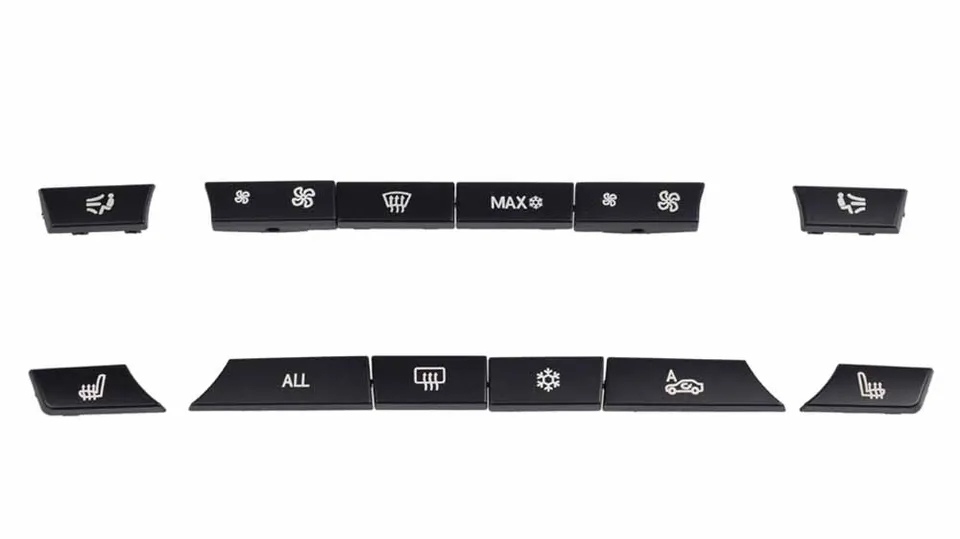 F01/02, F07, F10/11 klimato kontrolės mygtukų komplektas (12-14 vnt.) 