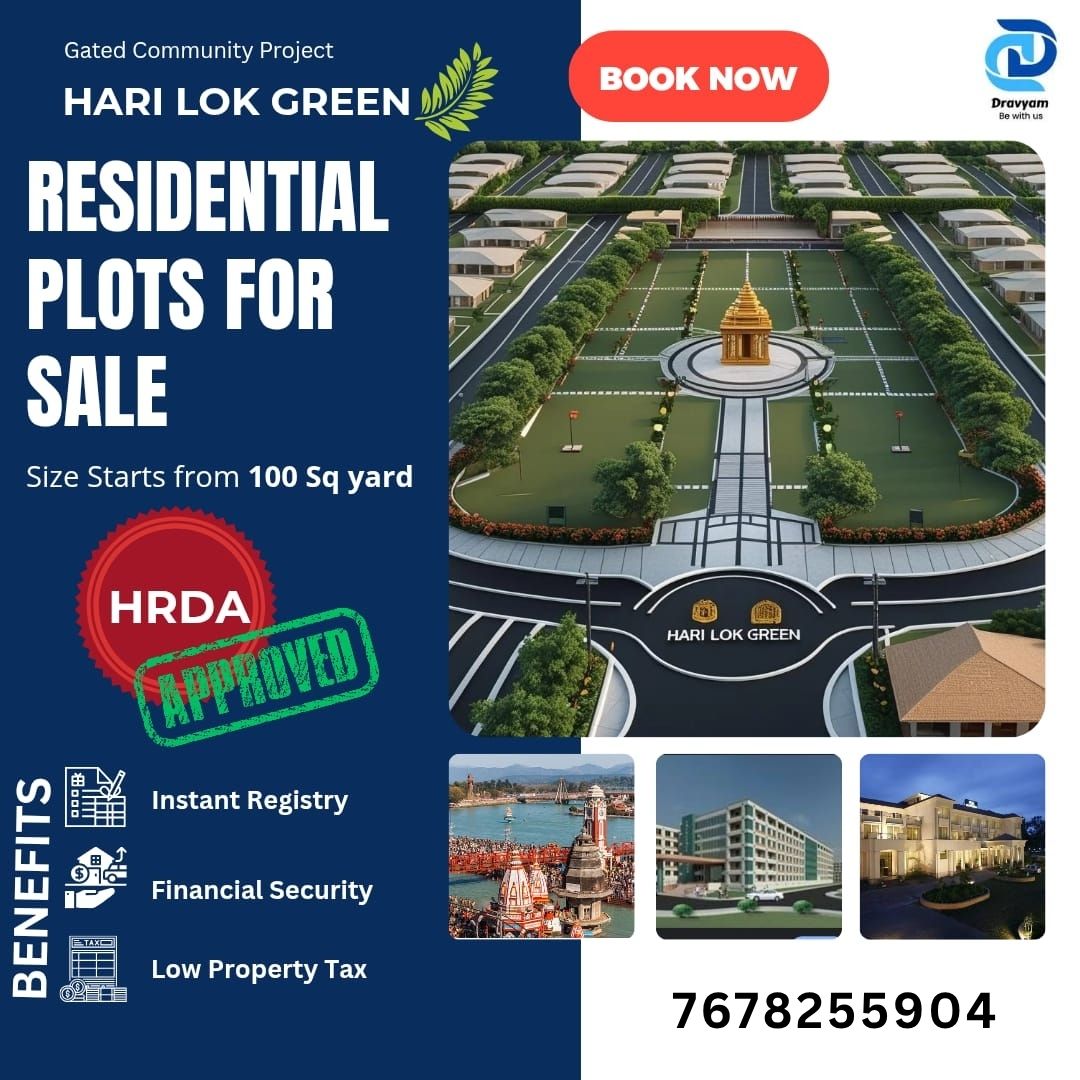 π‘ HRDA-Approved Residential Plots for Sale in Hari Lok Green, Haridwar